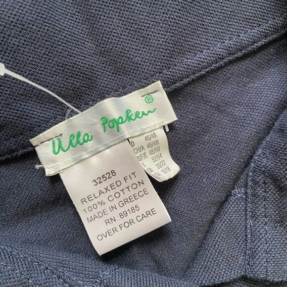 Ulla Popken Top Shacket Button Down Blue Embroidered Umbrella New Womens 16 18 - Picture 6 of 6